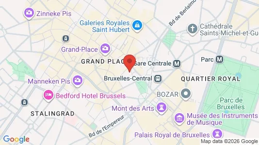 Apartments for rent i Stad Brussel - kort over placeringen