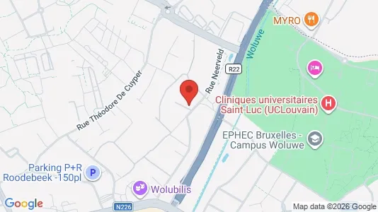 Apartments for rent i Brussels Sint-Lambrechts-Woluwe - kort over placeringen