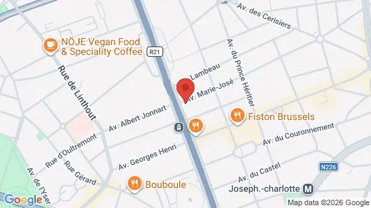 Apartments for rent i Brussels Sint-Lambrechts-Woluwe - kort over placeringen