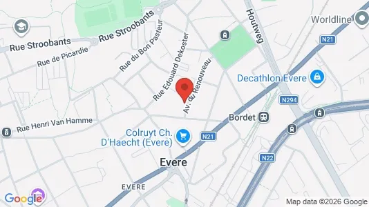Apartments for rent i Brussels Evere - kort over placeringen