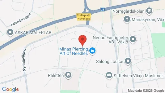 Apartments for rent i Växjö - kort over placeringen