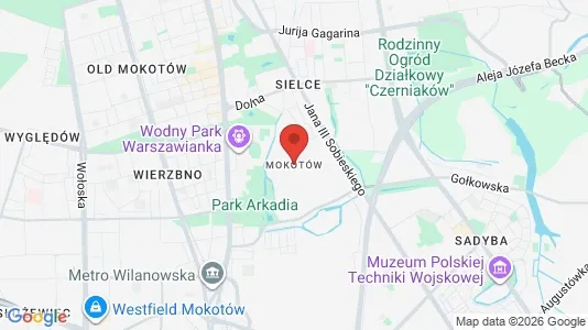 Apartments for rent i Warszawa Mokotów - kort over placeringen