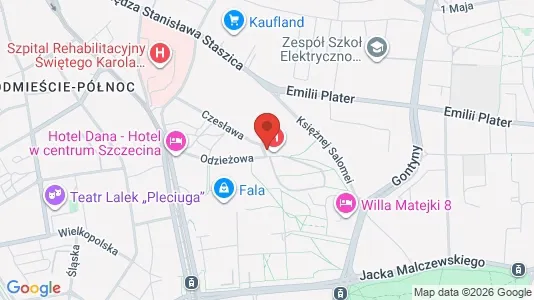 Rooms for rent i Szczecin - kort over placeringen