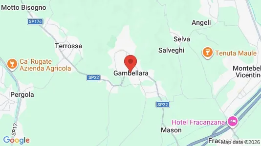 Apartments for rent i Gambellara - kort over placeringen