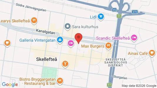 Apartments for rent i Skellefteå - kort over placeringen