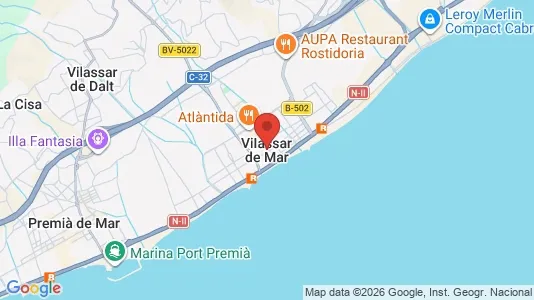 Apartments for rent i Vilassar de Mar - kort over placeringen