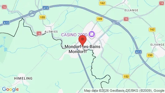 Apartments for rent i Mondorf-les-Bains - kort over placeringen