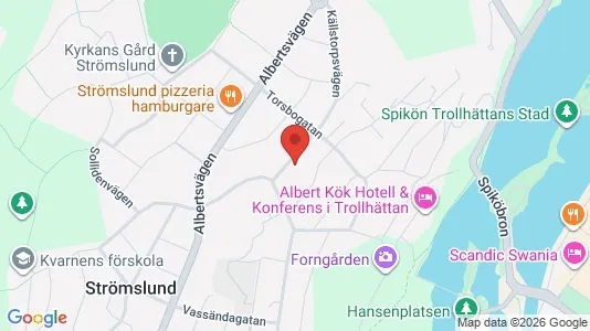 Apartments for rent i Trollhättan - kort over placeringen