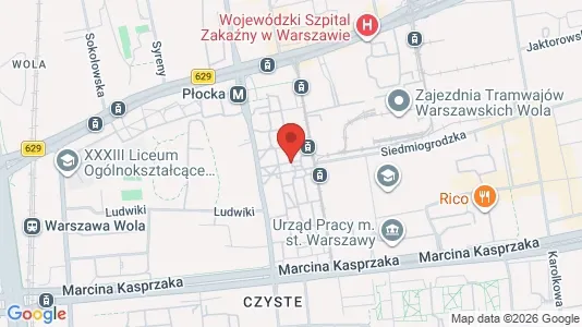 Apartments for rent i Warszawa Wola - kort over placeringen