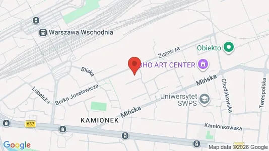 Apartments for rent i Warszawa Praga-Południe - kort over placeringen