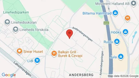 Apartments for rent i Halmstad - kort over placeringen