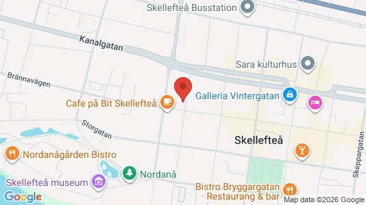 Apartments for rent i Skellefteå - kort over placeringen