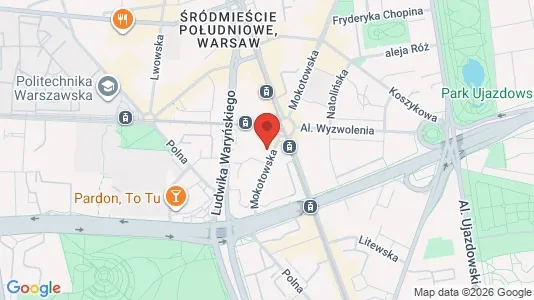 Apartments for rent i Warszawa Śródmieście - kort over placeringen