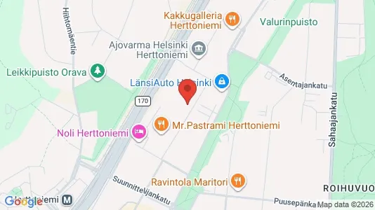 Rooms for rent i Helsinki Itäinen - kort over placeringen