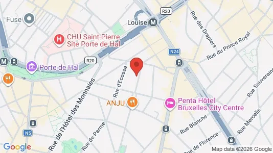 Apartments for rent i Brussels Sint-Gillis - kort over placeringen