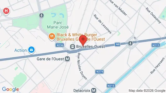 Apartments for rent i Brussels Sint-Jans-Molenbeek - kort over placeringen