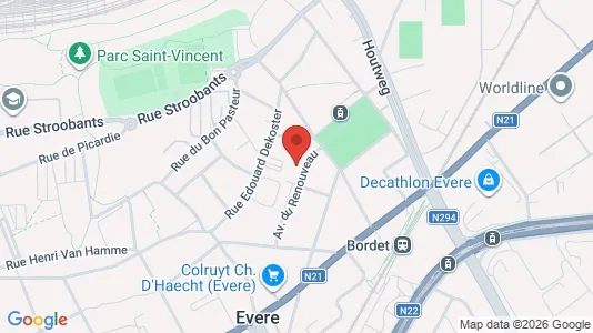 Apartments for rent i Brussels Evere - kort over placeringen