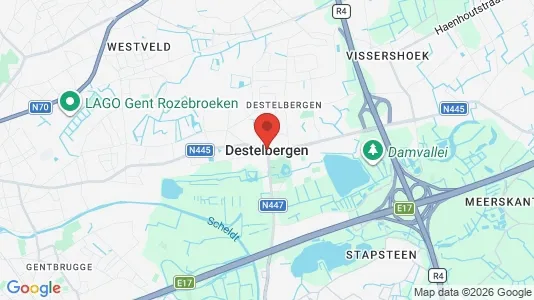 Houses for rent i Destelbergen - kort over placeringen
