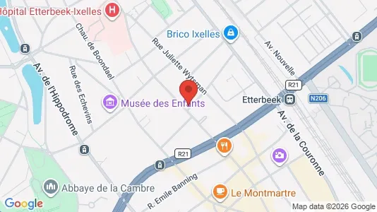 Apartments for rent i Brussels Elsene - kort over placeringen