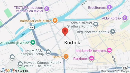 Apartments for rent i Kortrijk - kort over placeringen