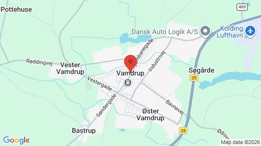 Houses for rent i Vamdrup - kort over placeringen