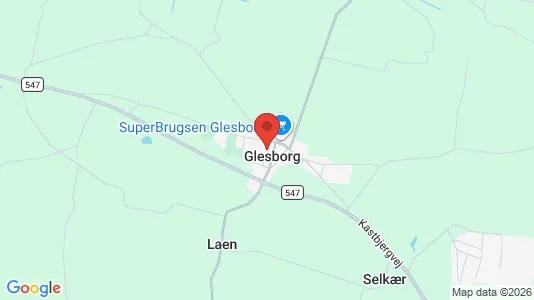 Apartments for rent i Glesborg - kort over placeringen