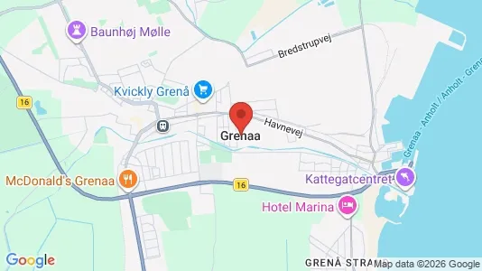 Apartments for rent i Grenaa - kort over placeringen