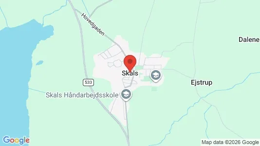Apartments for rent i Skals - kort over placeringen