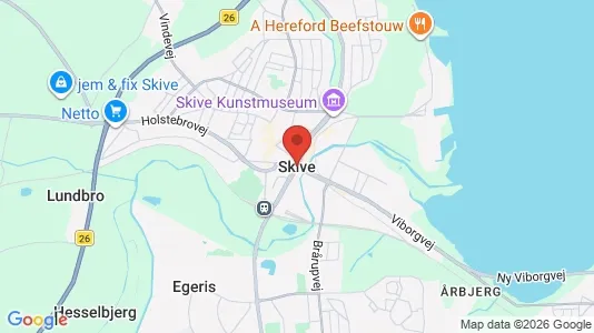 Apartments for rent i Skive - kort over placeringen