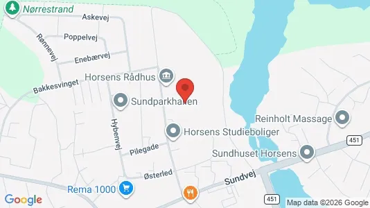 Apartments for rent i Horsens - kort over placeringen