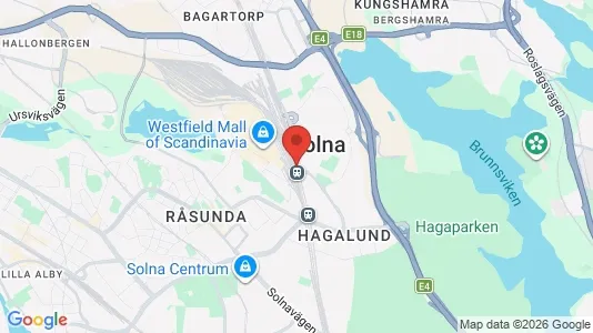 Rooms for rent i Solna - kort over placeringen