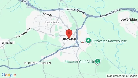 Apartments for rent i Uttoxeter - Staffordshire - kort over placeringen