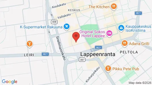 Apartments for rent i Lappeenranta - kort over placeringen