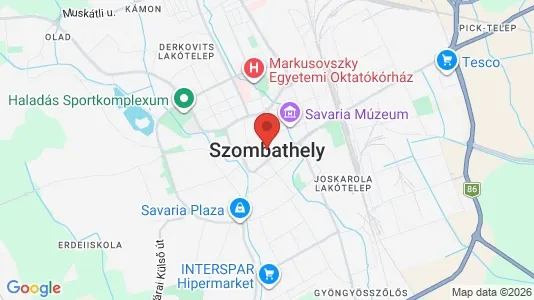 Houses for rent i Szombathelyi - kort over placeringen