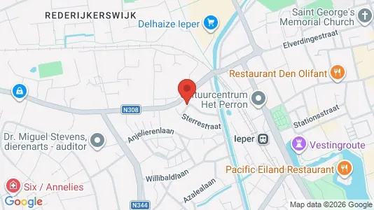 Houses for rent i Ieper - kort over placeringen
