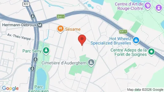 Apartments for rent i Brussels Oudergem - kort over placeringen