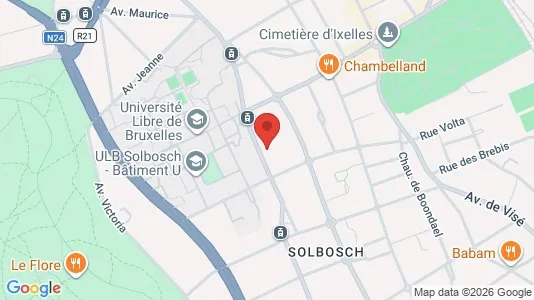 Apartments for rent i Brussels Elsene - kort over placeringen
