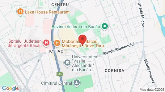 Apartments for rent i Bacău - kort over placeringen