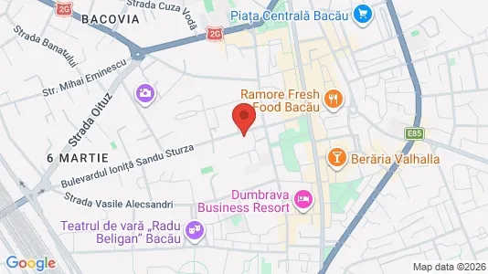 Apartments for rent i Bacău - kort over placeringen