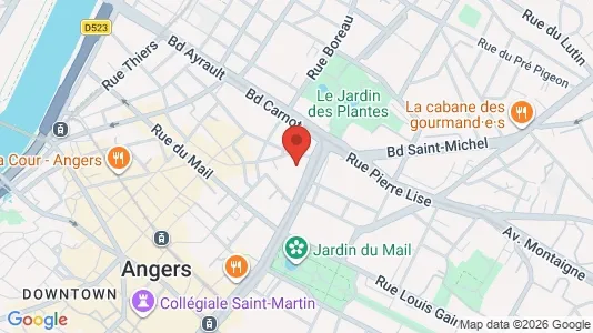 Apartments for rent i Angers - kort over placeringen