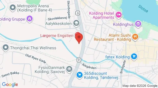 Apartments for rent i Kolding - kort over placeringen