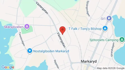 Apartments for rent i Markaryd - kort over placeringen