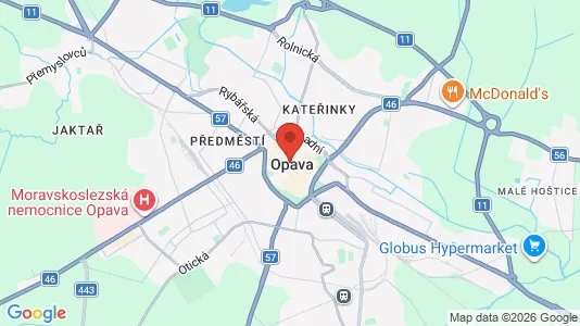 Apartments for rent i Opava - kort over placeringen