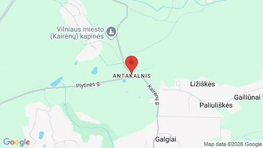 Apartments for rent i Vilnius Antakalnis - kort over placeringen