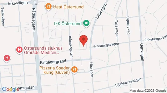 Apartments for rent i Östersund - kort over placeringen