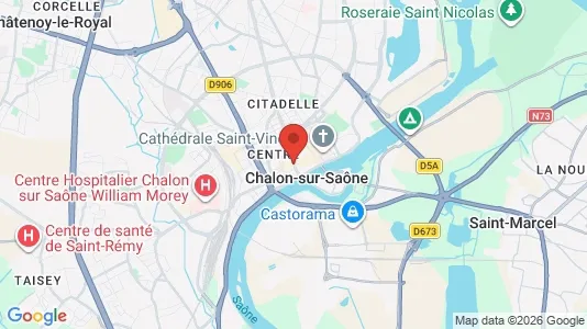 Apartments for rent i Chalon-sur-Saône - kort over placeringen