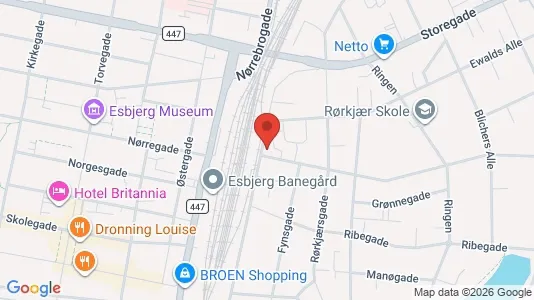 Apartments for rent i Esbjerg Center - kort over placeringen