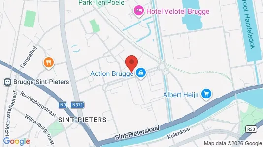 Apartments for rent i Brugge - kort over placeringen