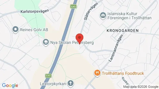 Apartments for rent i Trollhättan - kort over placeringen