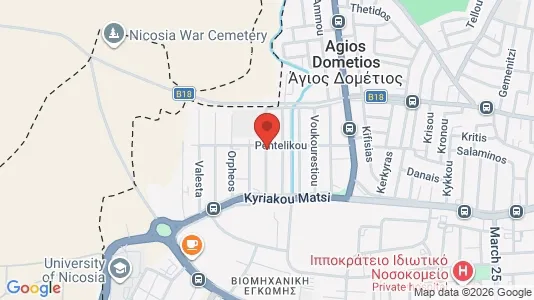 Apartments for rent i Nicosia Egkomi - kort over placeringen